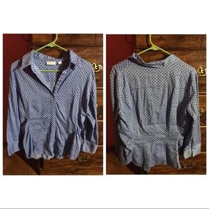 Blue & White Button Down Dress Shirt